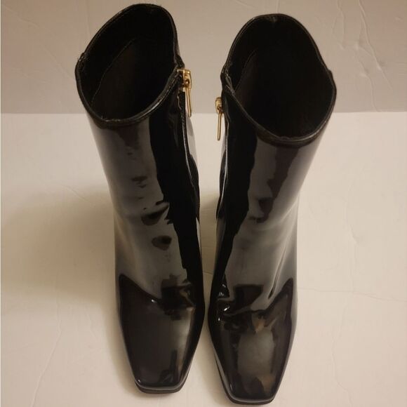 🆕️👢JLO Jennifer Lopez Josey Boots size 10 - Black Patent - Picture 3 of 9